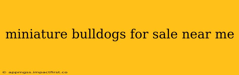 miniature bulldogs for sale near me