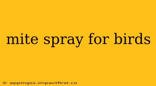 mite spray for birds