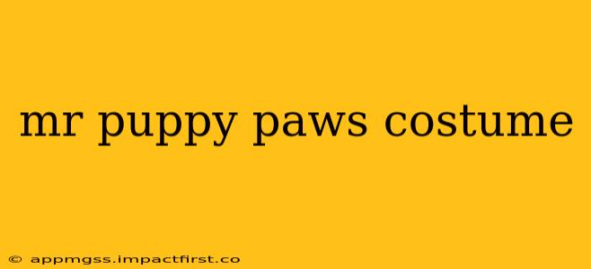 mr puppy paws costume