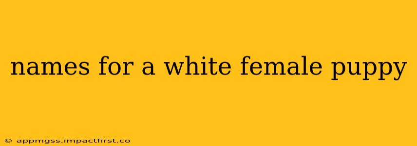names for a white female puppy