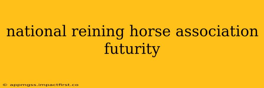 national reining horse association futurity