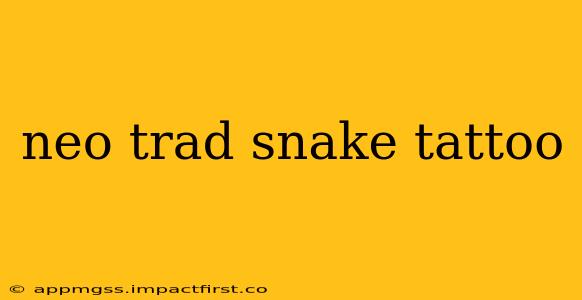 neo trad snake tattoo