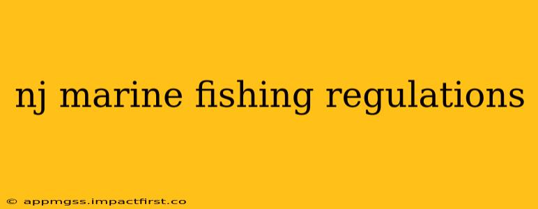 nj marine fishing regulations