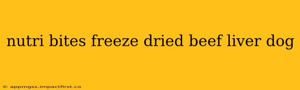 nutri bites freeze dried beef liver dog