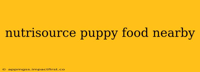 nutrisource puppy food nearby