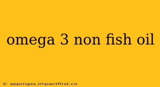 omega 3 non fish oil