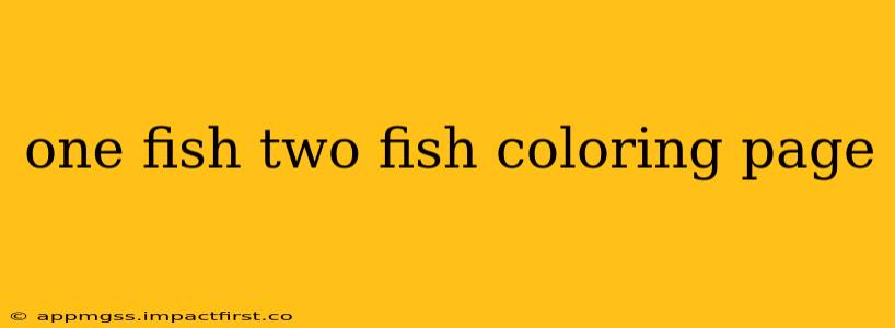 one fish two fish coloring page