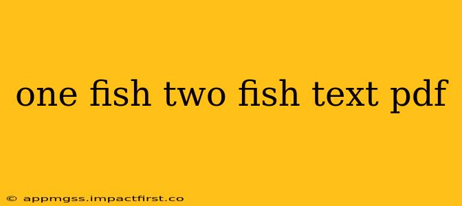 one fish two fish text pdf