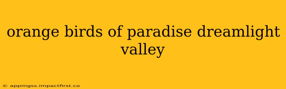 orange birds of paradise dreamlight valley