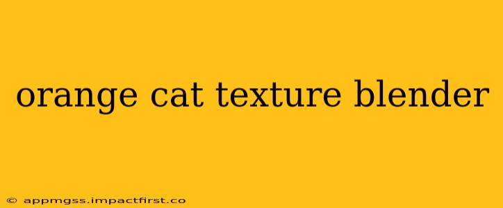 orange cat texture blender