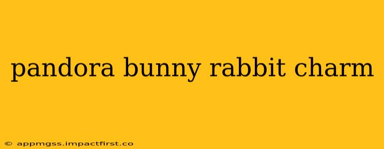 pandora bunny rabbit charm
