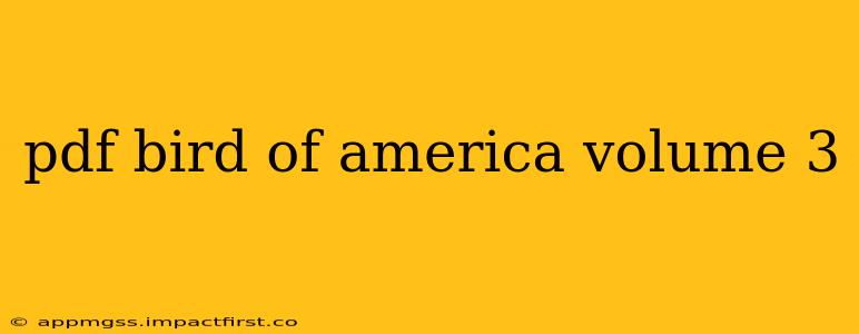 pdf bird of america volume 3