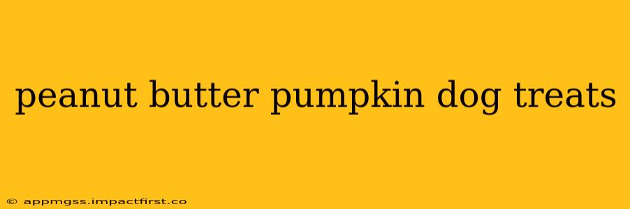peanut butter pumpkin dog treats