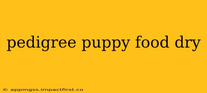 pedigree puppy food dry
