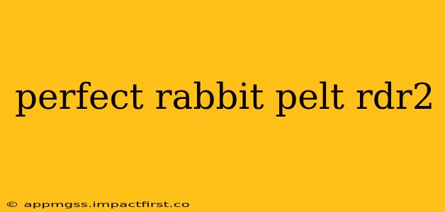 perfect rabbit pelt rdr2