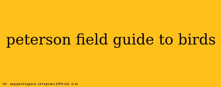 peterson field guide to birds