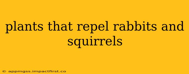 plants that repel rabbits and squirrels