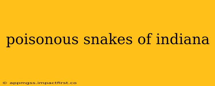 poisonous snakes of indiana