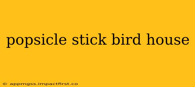 popsicle stick bird house