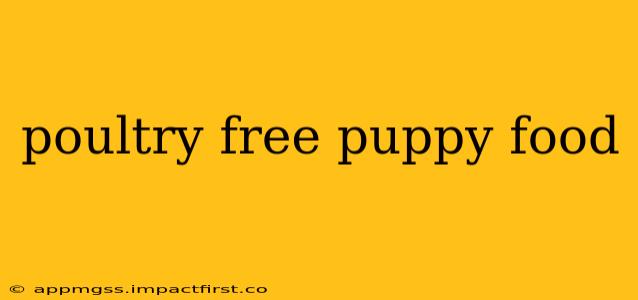 poultry free puppy food