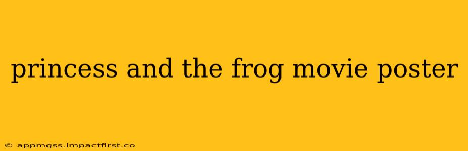 princess and the frog movie poster