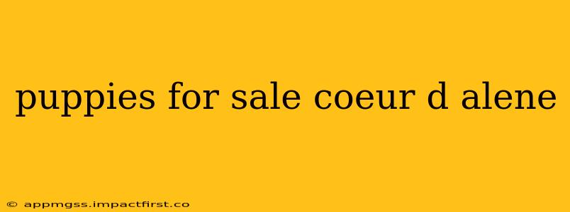 puppies for sale coeur d alene