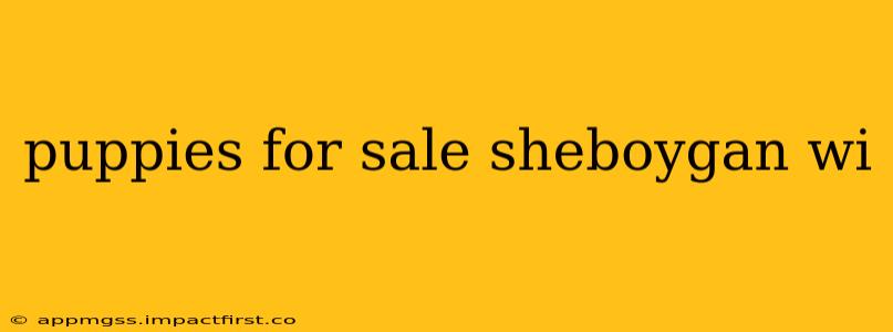 puppies for sale sheboygan wi