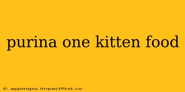 purina one kitten food