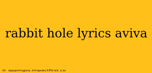 rabbit hole lyrics aviva