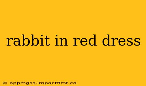 rabbit in red dress