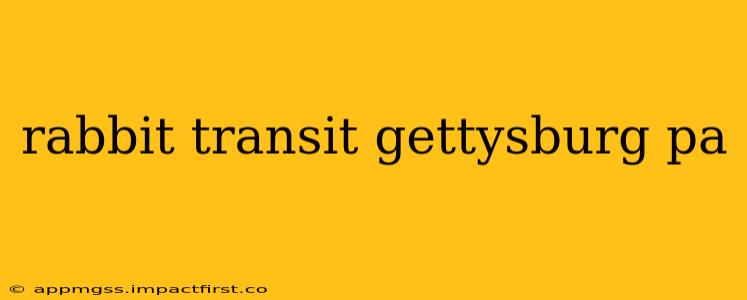 rabbit transit gettysburg pa