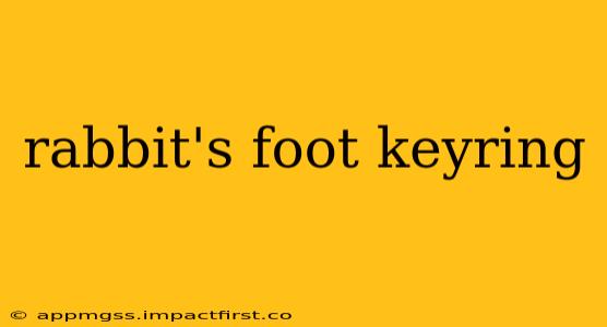 rabbit's foot keyring