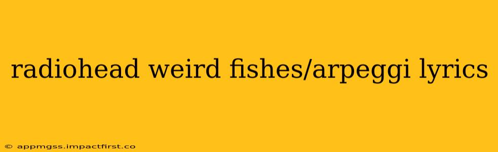 radiohead weird fishes/arpeggi lyrics
