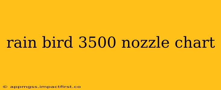 rain bird 3500 nozzle chart