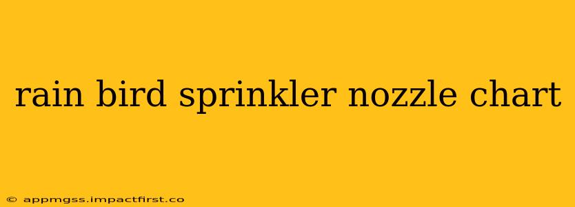rain bird sprinkler nozzle chart