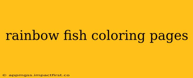 rainbow fish coloring pages