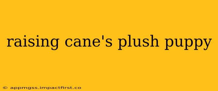 raising cane's plush puppy