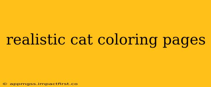 realistic cat coloring pages