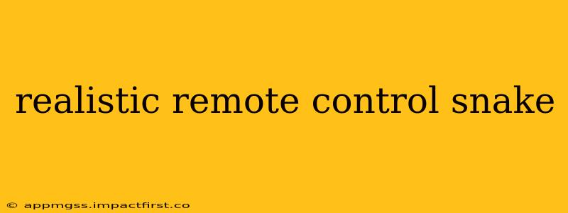 realistic remote control snake