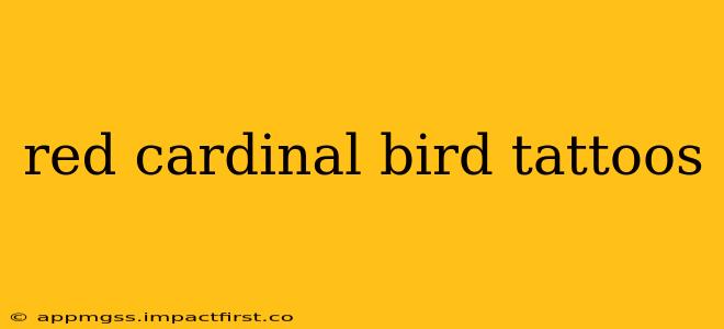 red cardinal bird tattoos