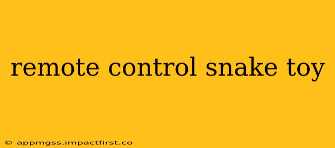 remote control snake toy
