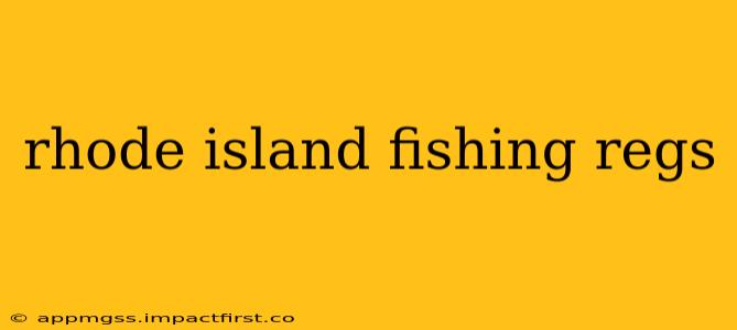 rhode island fishing regs