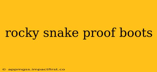 rocky snake proof boots
