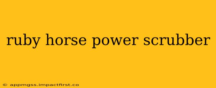 ruby horse power scrubber