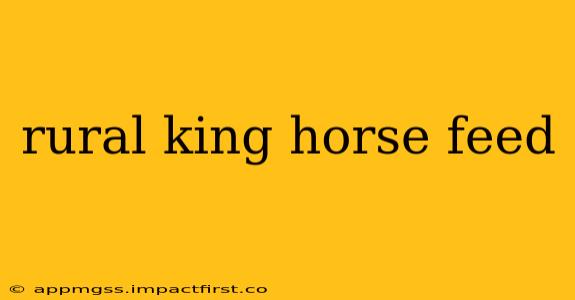 rural king horse feed
