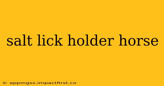 salt lick holder horse