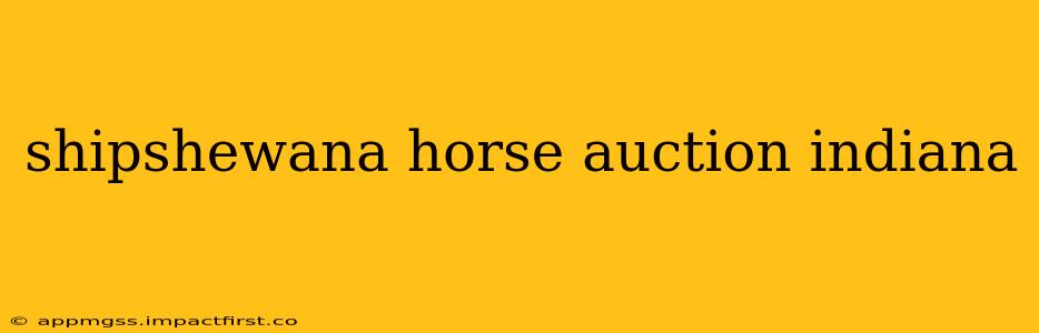 shipshewana horse auction indiana