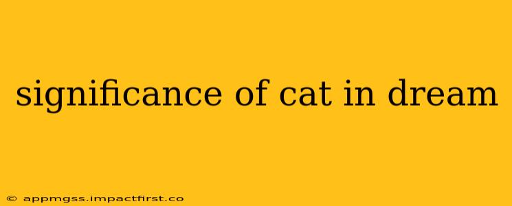 significance of cat in dream