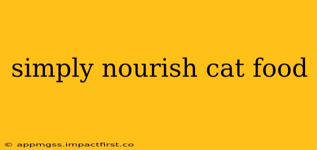 simply nourish cat food