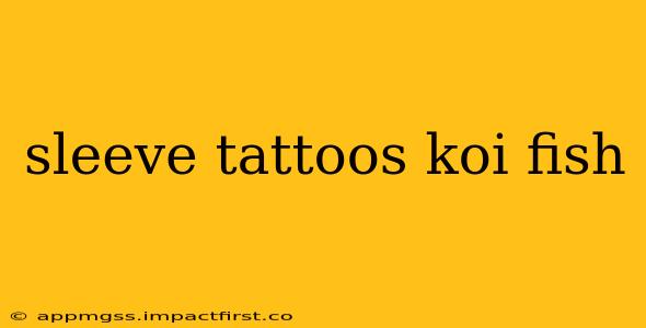 sleeve tattoos koi fish